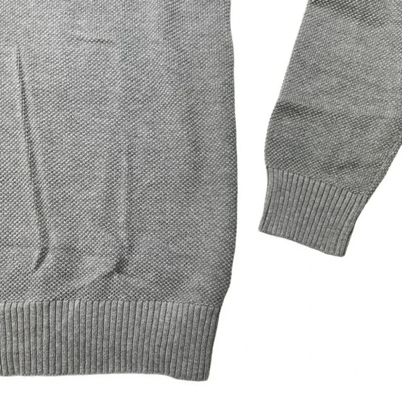 Club Room Soft Grey Heather Cotton Mens Sweater Size 2XL - Picture 5 of 10